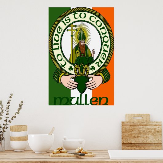 Mullen Clan Motto Poster Print (Keuken)