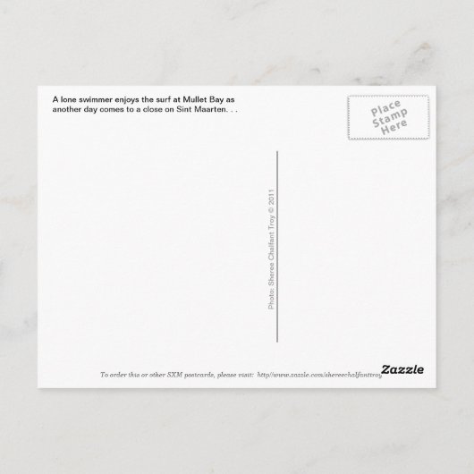 Mullet Bay, SXM Briefkaart (Achterkant)