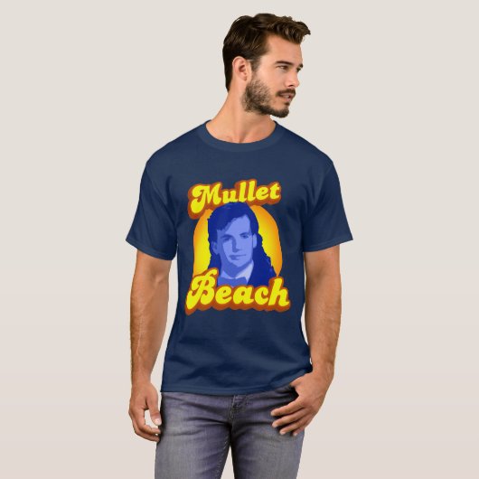 Mullet Beach gekste T-shirt (Voorkant volledig)