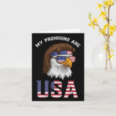 Mullet Eagle Mijn voornaamwoorden USA 4 juli Manne Kaart (Gele Bloem)