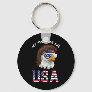 Mullet Eagle Mijn Voornaamwoorden VS 4 juli Mannen Sleutelhanger