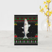 Mullet Fish Lover Matching Ugly Mullet Christmas T Kaart (Gele Bloem)