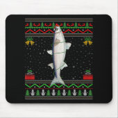Mullet Fish Lover Matching Ugly Mullet Christmas T Muismat (Voorkant)