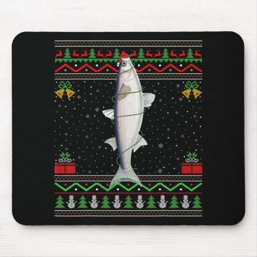 Mullet Fish Lover Matching Ugly Mullet Christmas T Muismat (Voorkant)
