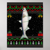 Mullet Fish Lover Matching Ugly Mullet Christmas T Poster (Voorkant)