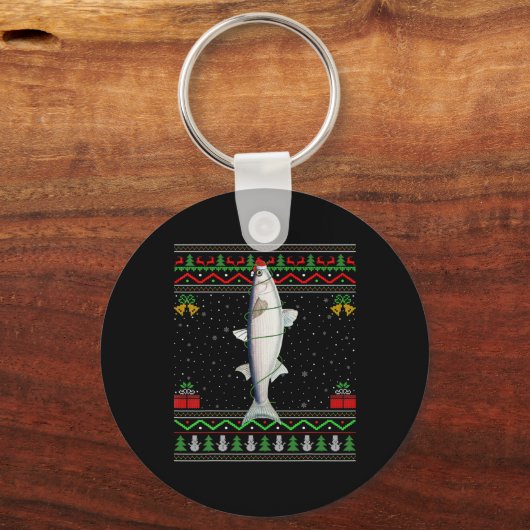 Mullet Fish Lover Matching Ugly Mullet Christmas T Sleutelhanger (Voorkant)