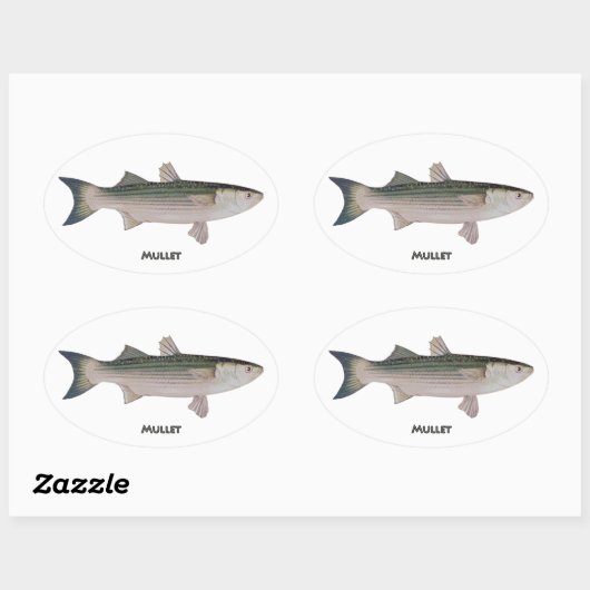 Mullet Fish Ovale Sticker (Vel)