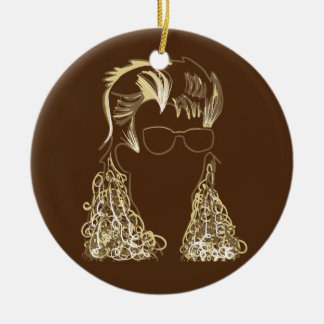 Mullet Madness Kerstdecoratie gepersonaliseerd Keramisch Ornament