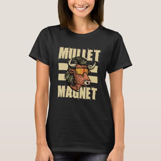 Mullet Magnet Country Redneck Haircut T-shirt (Voorkant)