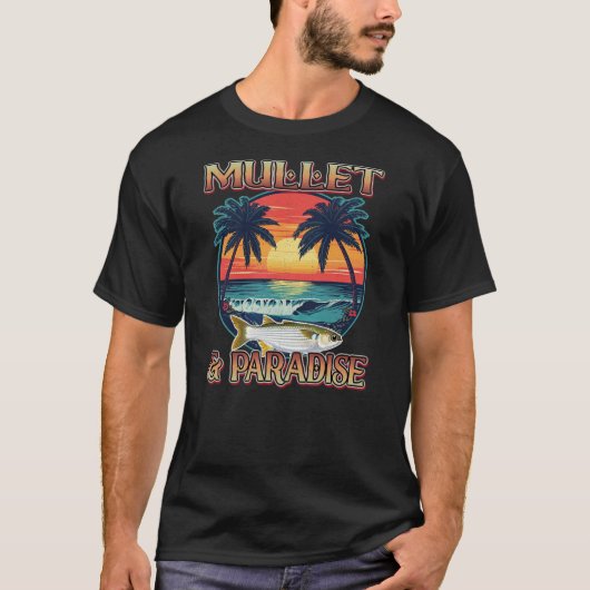 MULLET & PARADISE T-SHIRT (Voorkant)