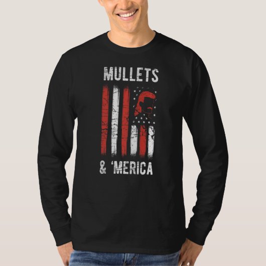 Mullets & 'Amerikaanse vlag T-shirt (Voorkant)