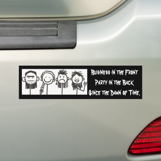 Mullets op je ride! bumpersticker (Op auto)