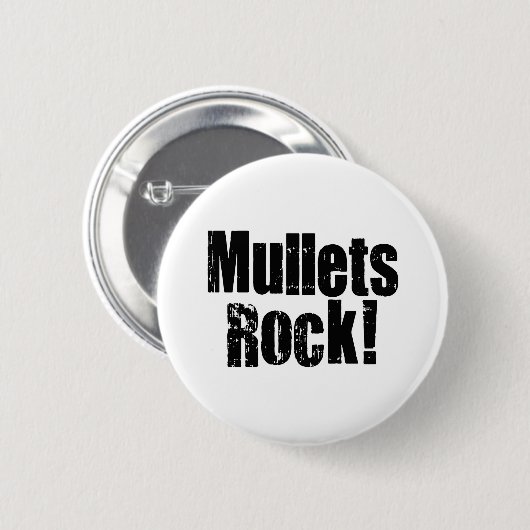 Mullets-regel Ronde Button 5,7 Cm (Voorkant /achterkant)