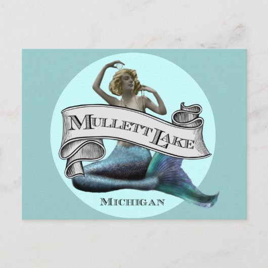 Mullett Lake Mermaid Briefkaart (Voorkant)