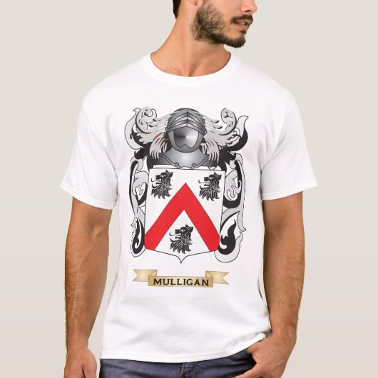 Mulligan coat of Arms (familiekust) T-shirt (Voorkant)