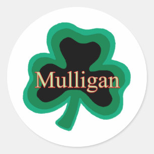 Mulligan familie ronde sticker