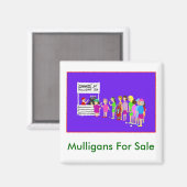 Mulligan Golf Cartoon Magnet (Voorkant / Achterkant)