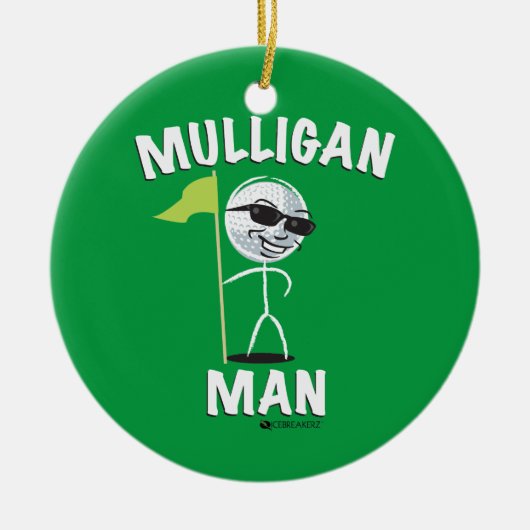 MULLIGAN MAN FUNNY GOLF ORNAMENT (Voorkant)
