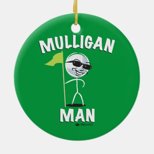 MULLIGAN MAN FUNNY GOLF ORNAMENT (Achterkant)