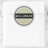 Mullingar City Pride Emblem – Ierse identiteit Ronde Sticker (Tas)