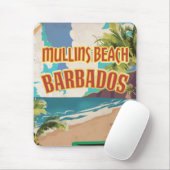 Mullins Beach Bay Barbados-reisposter. Muismat (Met muis)