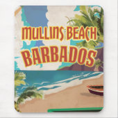 Mullins Beach Bay Barbados-reisposter. Muismat (Voorkant)
