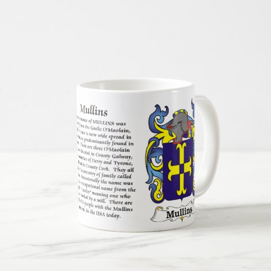 Mullins Family Coat of Arm mok (Voorkant rechts)