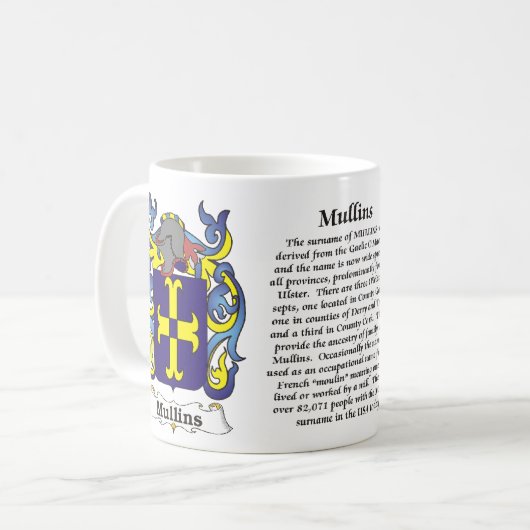 Mullins Family Coat of Arm mok (Voorkant links)