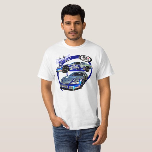 Mullins Racing Blue Swirl T-shirt (Voorkant volledig)