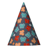 Multcolor vlinder Cartoon Feesthoedjes (Voorkant)