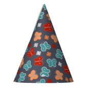 Multcolor vlinder Cartoon Feesthoedjes (Links)