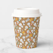 Multcolor Vos Cartoon Papieren Bekers (Achterkant)