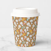 Multcolor Vos Cartoon Papieren Bekers (Voorkant)