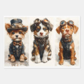 Multi 9 Schattigee Steampunk Honden & Pups WPA1 De Inpakpapier Vel (Voorkant)