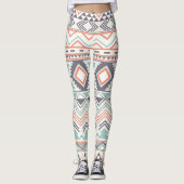 Multi Aztec Pastel Vrouwen Leggings (Voorkant)