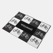 Multi-Bike - zwart en wit Deurmat (Schuin)