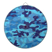 Multi Blauw Camouflage spel Dartbord (Voorkant)
