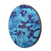 Multi Blauw Camouflage spel Dartbord (Voorkant Rechts)