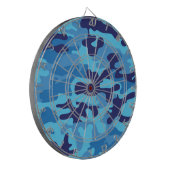 Multi Blauw Camouflage spel Dartbord (Voorkant Links)