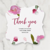 Multi Bloemige Bruidsdouche Bedankjes Labels (Achterkant)