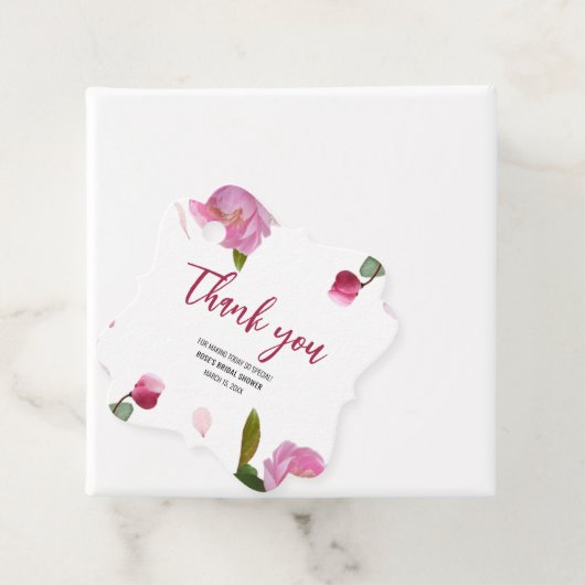 Multi Bloemige Bruidsdouche Bedankjes Labels (In situ)