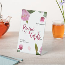 Multi Bloemige Bruiloft Recept Kaarten