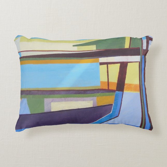 Multi Blue Accent Pillow Decoratief Kussen (Voorkant)