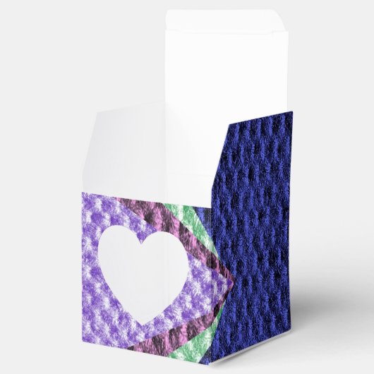 Multi-blue Color Texture Crochet Bedankdoosjes (Geopend)