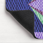 Multi-blue Color Texture Crochet Muismat (Hoek)