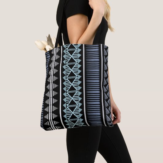 Multi-Blue/Green Aztec Mode Tas (Dichtbij)
