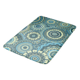 Multi Blue Green Mandalas Badmat