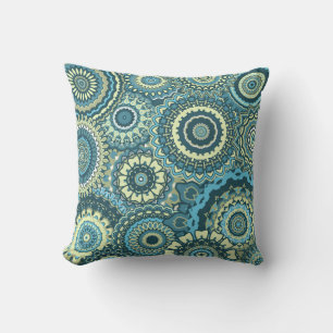 Multi Blue Green Mandalas Kussen