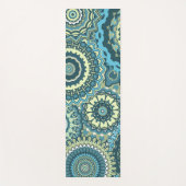 Multi Blue Green Mandalas Yogamat (Voorkant)