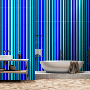 Multi Blue Stripe Behang